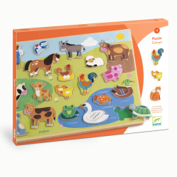 Farmrske zvieratk: dreven edukan puzzle