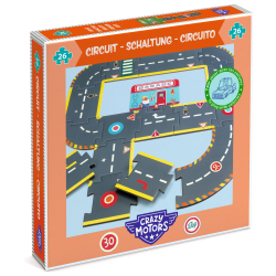 Obrovsk puzzle: Mestsk okruh Crazy Motors (26 dielov)