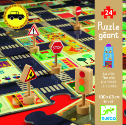 Pop to play puzzle: Mesto (skladacia drha na hranie)